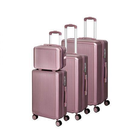 Luggage Suitcase Trolley Rose gold 4pc 14"+20"+24"+28"