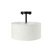 Emitto Led Ceiling Light 33cm Modern Bedroom Pendant Lights Linen Shade Flush