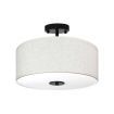 Emitto Ceiling Light Led Modern Pendant Lights Bedroom Lamp Linen Shade Flush