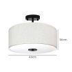 Emitto Ceiling Light Led Modern Pendant Lights Bedroom Lamp Linen Shade Flush