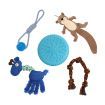 PaWz Dog Chew Toys Squeaky Puppy Pet Rope Plush Toy Teething 5 styles