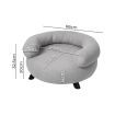 PaWz Pet Sofa Bed Dog Cat Warm Soft Round Lounge Couch Removable Cushion Small