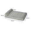 PaWz Pet Bed Chew Proof Memory Foam Orthopedic Waterproof Inner Washable Grey M