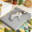 PaWz Pet Bed Chew Proof Memory Foam Orthopedic Waterproof Inner Washable Grey XXL