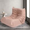 Levede Single Sofa Floor Chair Caterpillar Replica Lazy Recliner Leathaire Pink