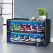 Stacked Shoes Storage Cabinet LED Sneaker Display Case Stackable Rack Lighted