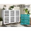 ALFORDSON Shoe Cabinet Organiser Storage Rack Drawer Shelf 30 pairs White