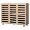 ALFORDSON Shoe Cabinet Organiser Storage Rack Drawer Shelf 30 pairs Oak