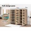 ALFORDSON Shoe Cabinet Organiser Storage Rack Drawer Shelf 30 pairs Oak