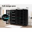 ALFORDSON Shoe Cabinet Organiser Storage Rack Drawer Shelf 30 pairs Black