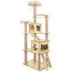 BEASTIE Cat Tree Tower Scratching Post Wood Scratcher Condo House Bed 190cm