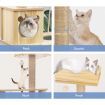 BEASTIE Cat Tree Tower Scratching Post Wood Scratcher Condo House Bed 141cm