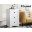 ALFORDSON Set of 2 Bedside Table Hamptons Storage Nightstand Side End Cabinet White