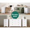 ALFORDSON Bedside Table Hamptons Storage Nightstand Side End Cabinet White