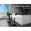 ALFORDSON 4x Bar Stool Kitchen Swivel Chair Wooden Leather Gas Lift Ramiro White