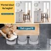 ALFORDSON 4x Bar Stool Kitchen Swivel Chair Wooden Leather Gas Lift Ramiro White