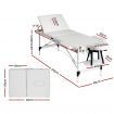 Zenses Massage Table 3 Fold Aluminium 65CM Width Portable Therapy Beauty Bed