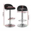 Artiss 2x Bar Stools PU Leather Gas Lift Black