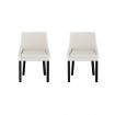 Artiss Dining Chairs Set of 2 Corduroy Wooden Beige