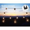 Jingle Jollys 17m Solar Festoon Lights Outdoor LED String Light Xmas Party 2pcs