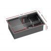 Cefito Kitchen Sink Stainless Steel 70X45CM Single Bowel with Drying Rack Black