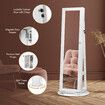 3 In 1 Rotating Jewellery Storage Shelf 360 Degree Cabinet Mirror Organiser Freestanding Box for Earring Necklace Ring White