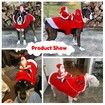 Santa Dog Costume Christmas Pet Clothes Santa Claus Riding Pet Cosplay Costumes Party Dressing up Dogs Cats Outfit for Small Medium Large Dogs Cats Size:2XL (Neck:20.4-25.6" Chest:24-32.3")