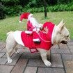 Santa Dog Costume Christmas Pet Clothes Santa Claus Riding Pet Cosplay Costumes Party Dressing up Dogs Cats Outfit for Small Medium Large Dogs Cats Size:M (Neck:11.8-15" Chest:18.1-22.4")