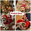 Santa Dog Costume Christmas Pet Clothes Santa Claus Riding Pet Cosplay Costumes Party Dressing up Dogs Cats Outfit for Small Medium Large Dogs Cats Size:M (Neck:11.8-15" Chest:18.1-22.4")