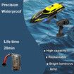 RC Boat, 2.4G Remote Control Boat Toy for Pools and Lakes for Adults and Kid Age 5+ Yellow