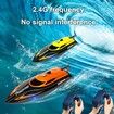 RC Boat, 2.4G Remote Control Boat Toy for Pools and Lakes for Adults and Kid Age 5+ Orange