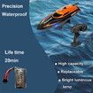 RC Boat, 2.4G Remote Control Boat Toy for Pools and Lakes for Adults and Kid Age 5+ Orange