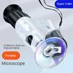 Microscope Kit 100X Mobile Phone Microscope with Mobile Phone Clip, Handheld Microscope Magnifying Glass Microscope Lens Adapters