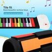 49 Keys Hand Roll Piano Portable Foldable Colorful Keyboard Hand Roll Electric Piano Rainbow Key Rechargeable Kids Child Gift