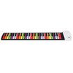 49 Keys Hand Roll Piano Portable Foldable Colorful Keyboard Hand Roll Electric Piano Rainbow Key Rechargeable Kids Child Gift