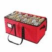 128 slots Christmas Ornament Storage Box with Dual Zipper Closure  Box  Holiday Ornaments 61X30X30cm