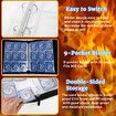 900CARDS Basketball EVA Leather Card Binder Trading Card Binder 9 Pocket with 50 Sleeves Fits Sport Cards with Zipper Storage Album