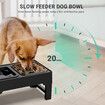 Elevated Dog Bowls Slow Feeder Dog Bowls Raised Dog Bowl Stand with 4 Heights Adjustable Dog Food Bowl for Medium Large Dogs