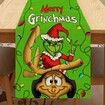 Christmas Table Runner for Home Grinch Xmas Dog Runner Merry Christmas Indoor Outdoor Party Dining Table Decorations 33*180CM