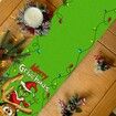 Christmas Table Runner for Home Grinch Xmas Dog Runner Merry Christmas Indoor Outdoor Party Dining Table Decorations 33*180CM