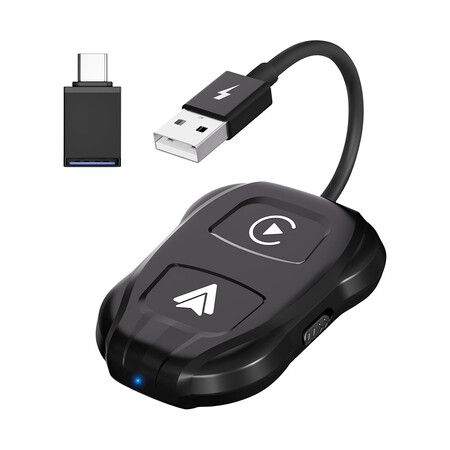 Carplay Wireless Adapter, Auto Wireless Dongle Converts Wired to Wireless,  Carplay Adapter Wireless 5.8GHz WiFi Auto-Connect Stable Easily, Wireless