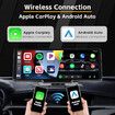 10.26 inch Portable Carplay Screen with Adjustable 4K Front 1080P Rear Camera, 64G TF Card, Carplay Screen for car