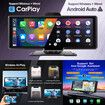 10.26 inch Portable Carplay Screen with Adjustable 4K Front 1080P Rear Camera, 64G TF Card, Carplay Screen for car