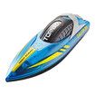 RC Boat for Kids 8-12,  Fast Remote Control Boat with LED Lights, 2.4G RC Electric Boats Pool and Lakes Toys for Adults (Transparent Blue)