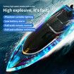 RC Boat with LED Lights for Adults and Kids, 2.4Ghz Remote Control Boat for Age 14+ Boys Girls Adults