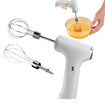 Electric Egg Beater USB POWER 3 Speeds Adjustable Hand Mixer 2 Heads, Stainless Steel Hand Held Mixer, 1200mAH Hand Mixer Eggs Cream Butter Cheese