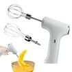 Electric Egg Beater USB POWER 3 Speeds Adjustable Hand Mixer 2 Heads, Stainless Steel Hand Held Mixer, 1200mAH Hand Mixer Eggs Cream Butter Cheese