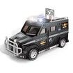 Boys Piggy Bank - Coin Money Storage - Police Swat Car - Toy Money Box with Password- Black