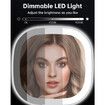 Double sided Rechargeable Travel Makeup Mirror with Lights and Magnification 10X for Purse White