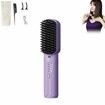 2In1 Hair Straightening Comb 3200mAh Negative Ions  Cordless Mini Hair Straightening Comb, 3-Speed Temperature Control Hair Straightening Brush  (Purple)